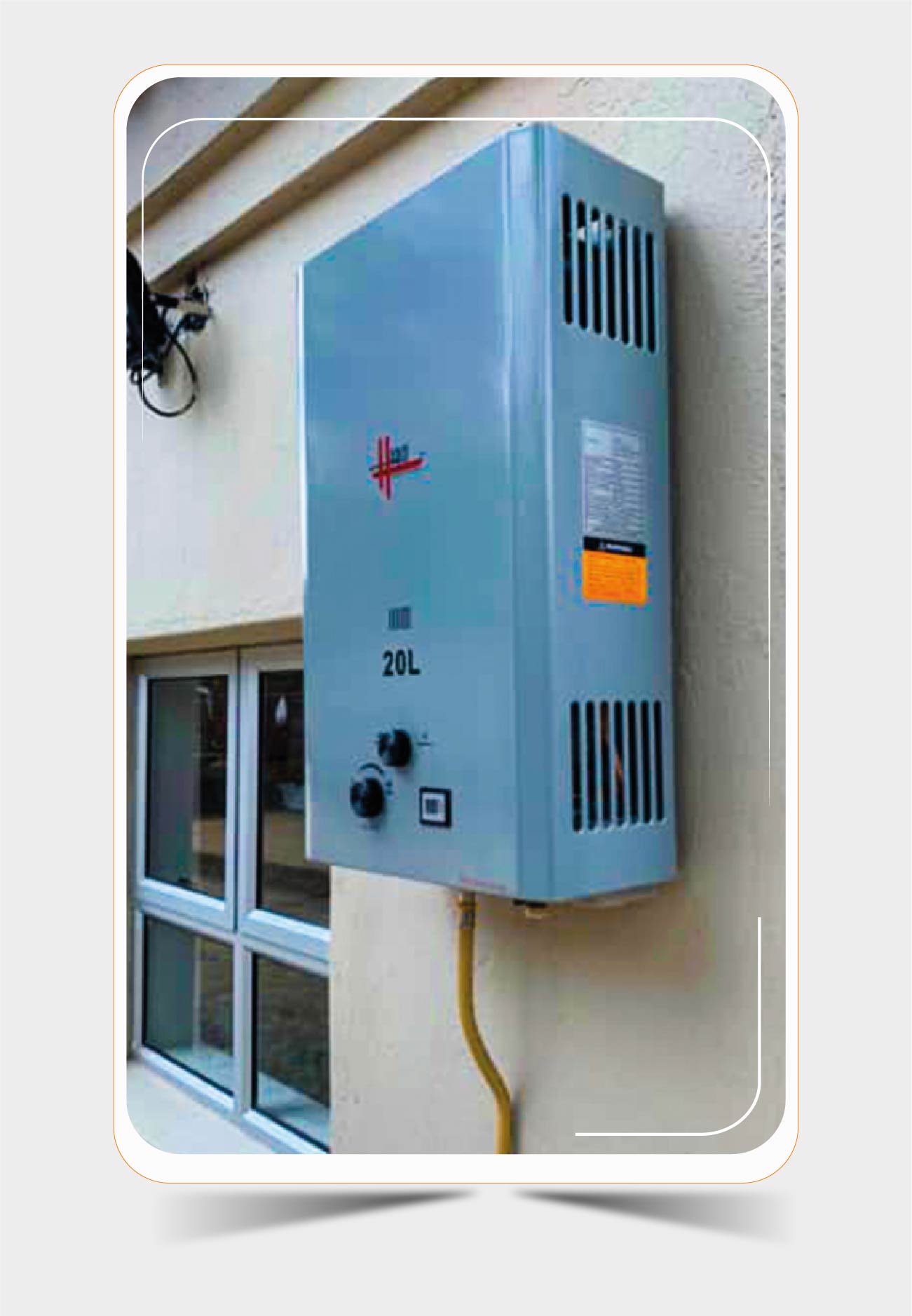 Range of constant temperature LPG gas geysers in different capacities (9L to 20L)