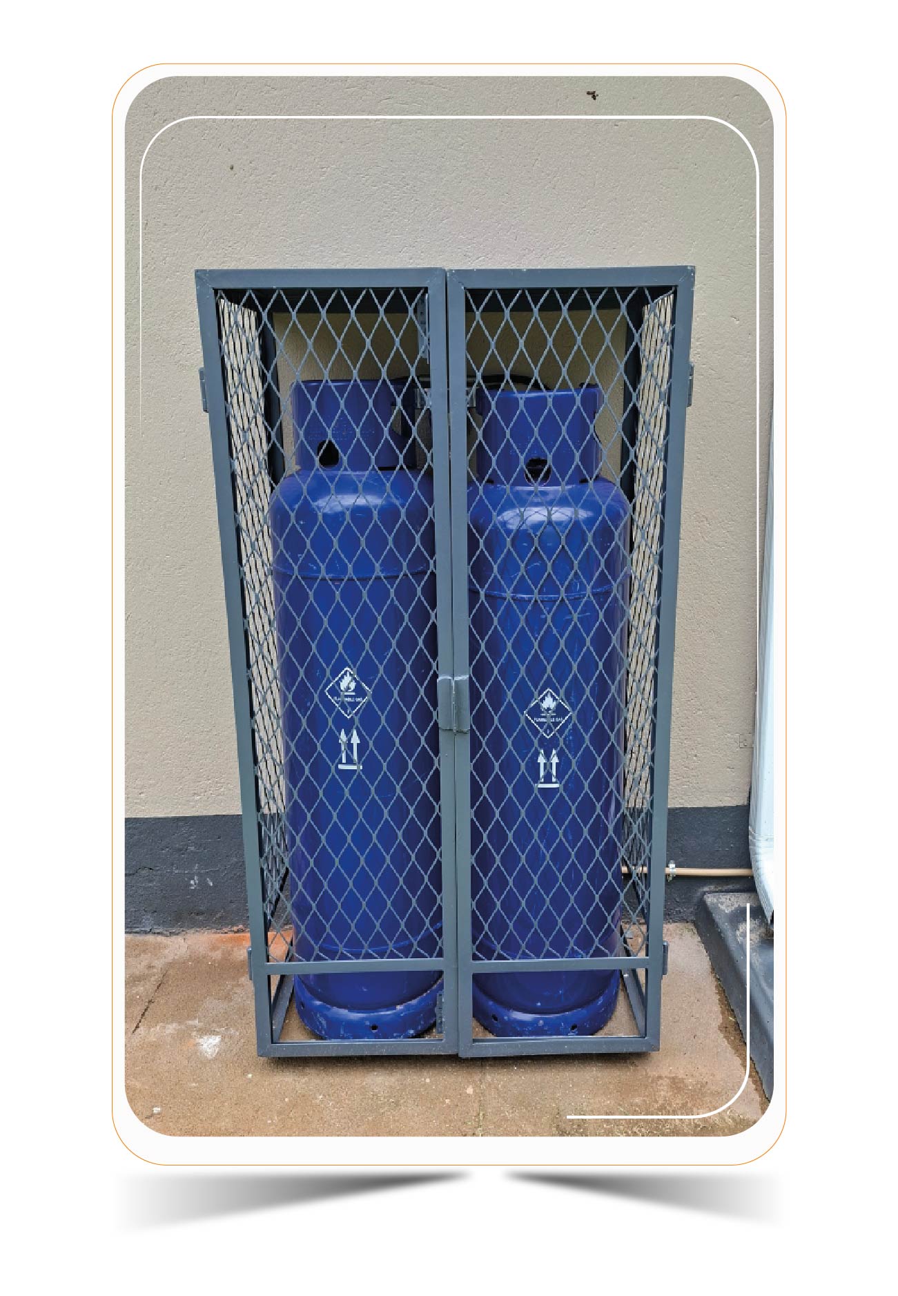 Dual 48kg (96kg bank) large LPG gas installation