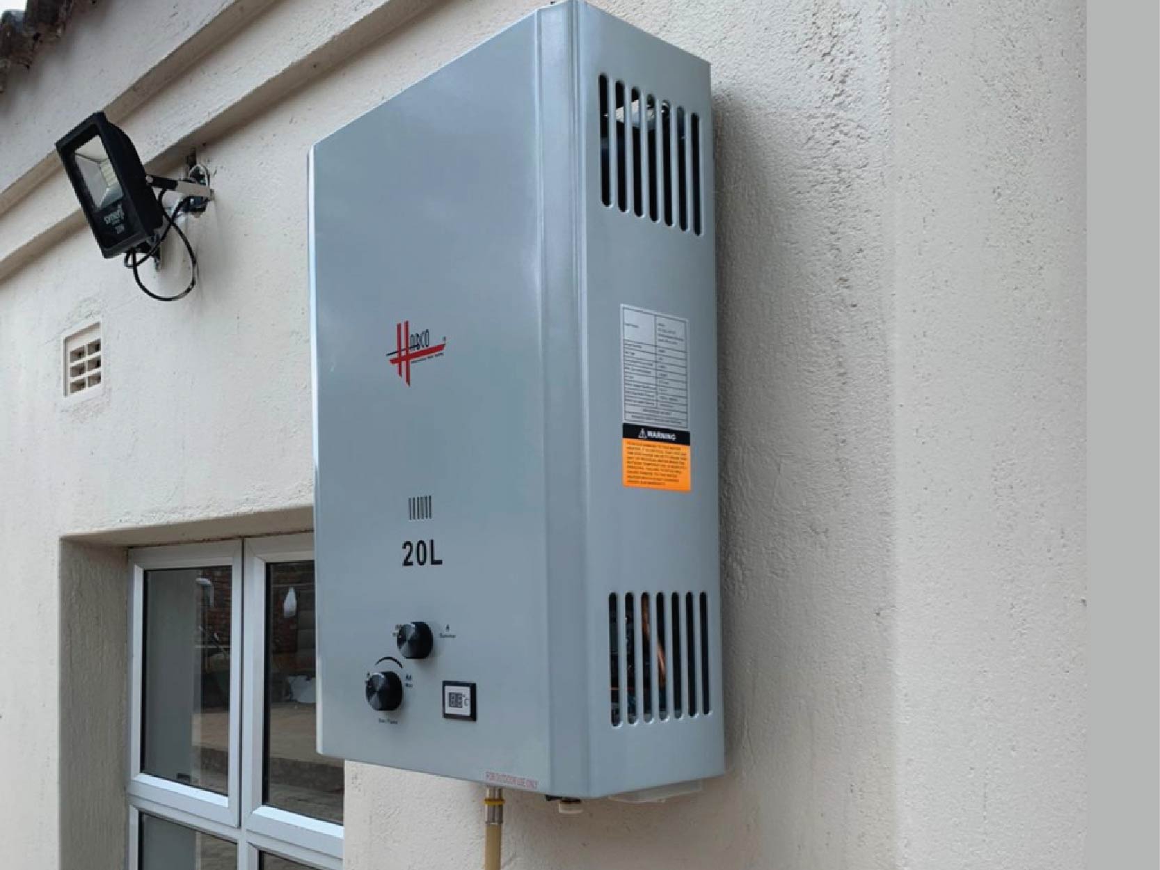 LPG geyser installed in kitchen Zimbabwe