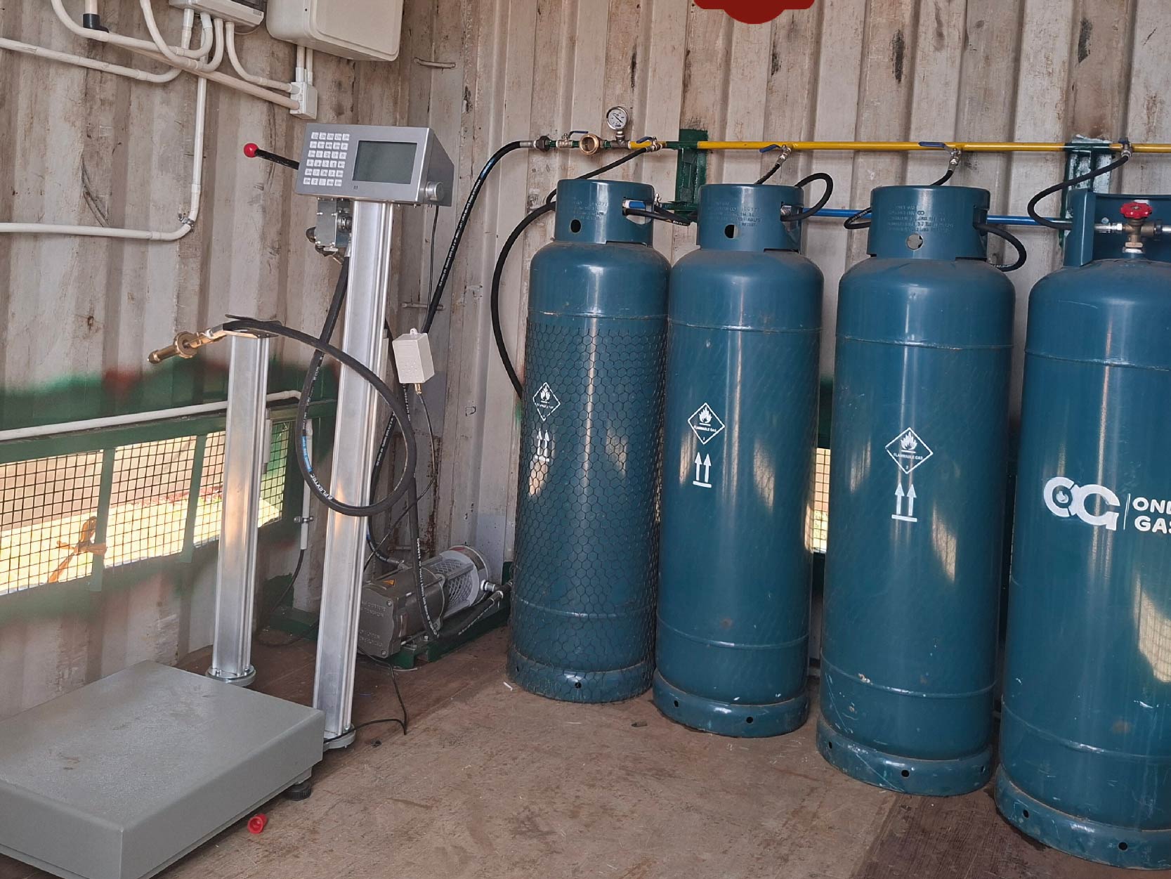 Completed gas line installation in home