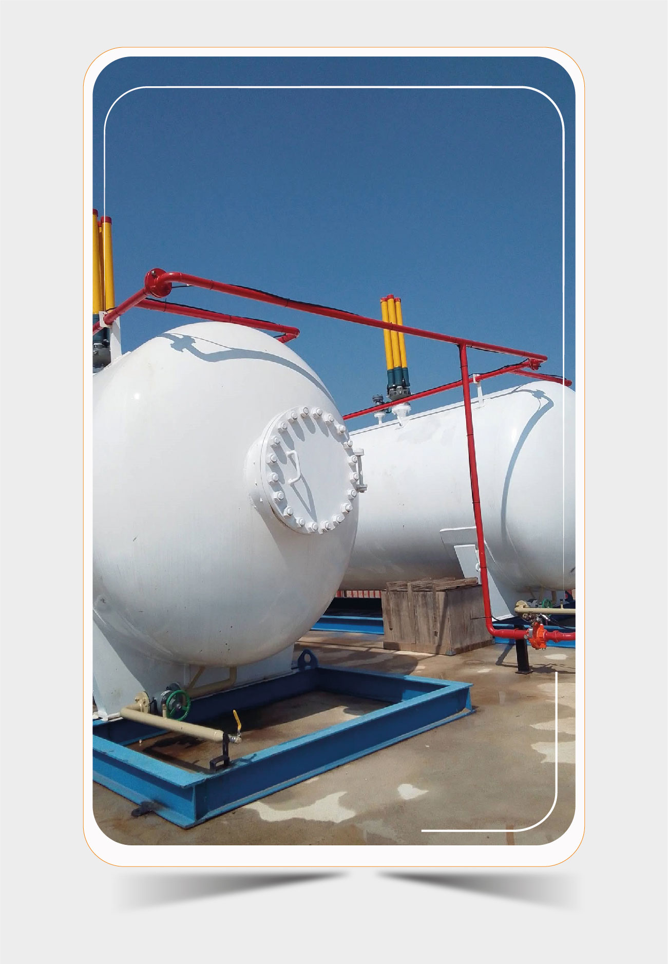 Large industrial LPG tank bank system installed in Zimbabwe factory