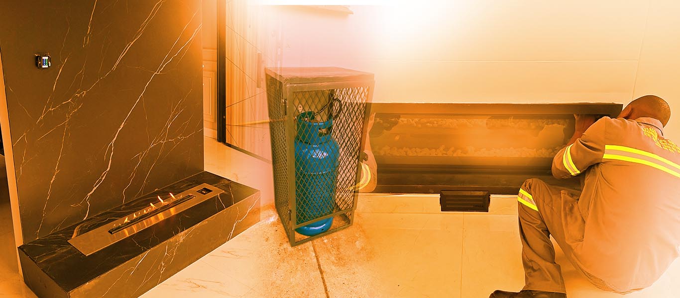 Modern Gas Fireplace Installation for Homes in Zimbabwe